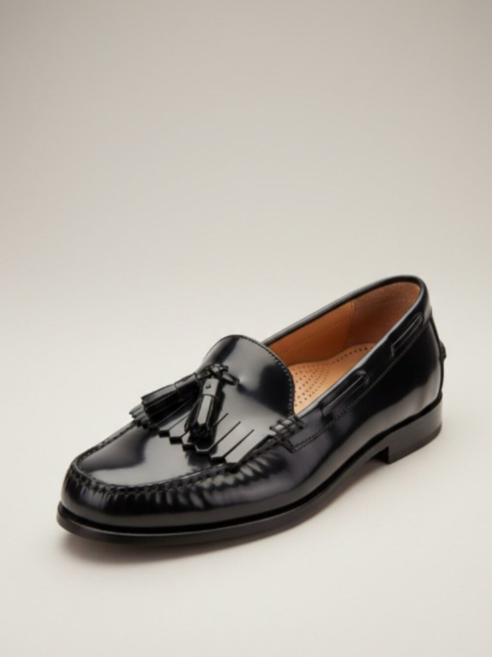 Cole Haan Men’s Black Leather Tassel Loafers Slip On Shoes Size 10D EUC